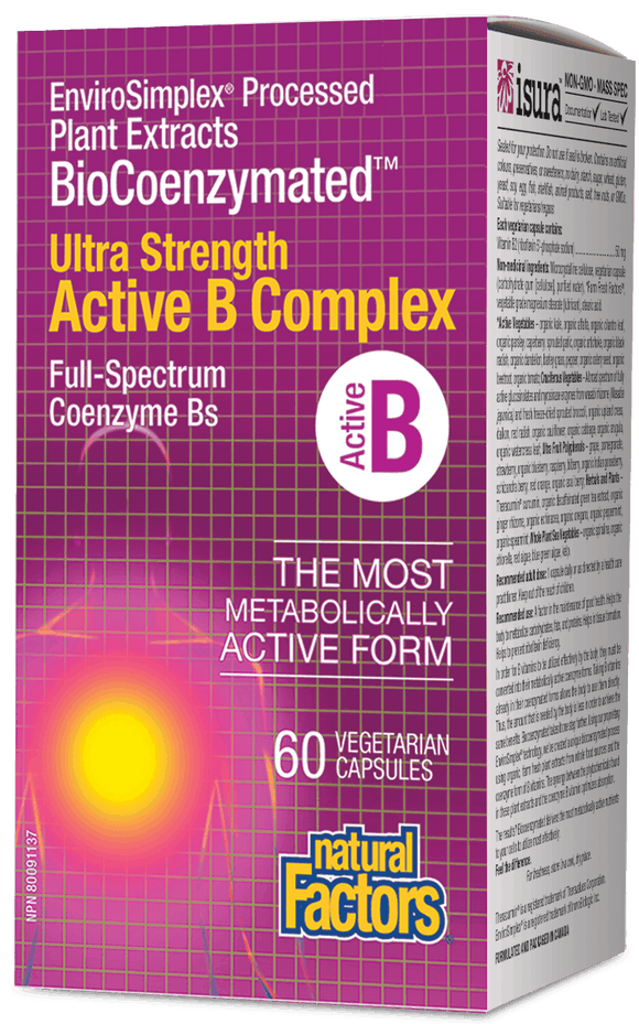 Natural Factors BioCoenzymated Active B Complex 60 veg capsules