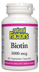 Natural Factors Biotin 5000 mcg 60 veg capsules