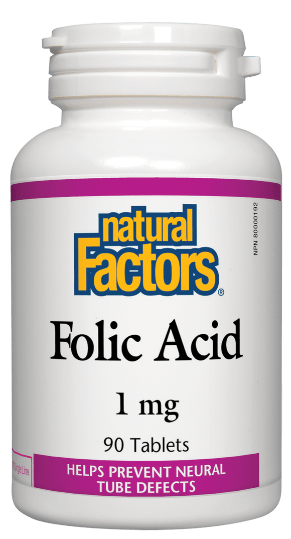 Natural Factors Folic Acid 1 mg 90 tablets
