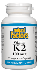 Natural Factors 維生素 K2 100 微克，60粒素食膠囊
