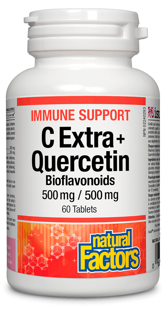 Natural Factors C Extra + Quercetin 500 mg / 500 mg · Bioflavonoids, 60 tablets
