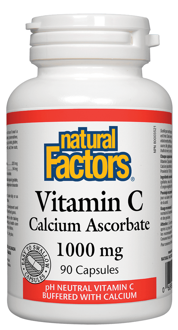 Natural Factors 维生素 C 抗坏血酸钙 1000 毫克 90 粒