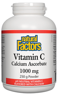 Natural Factors 维生素 C 1000 毫克钙抗坏血酸粉，250 克