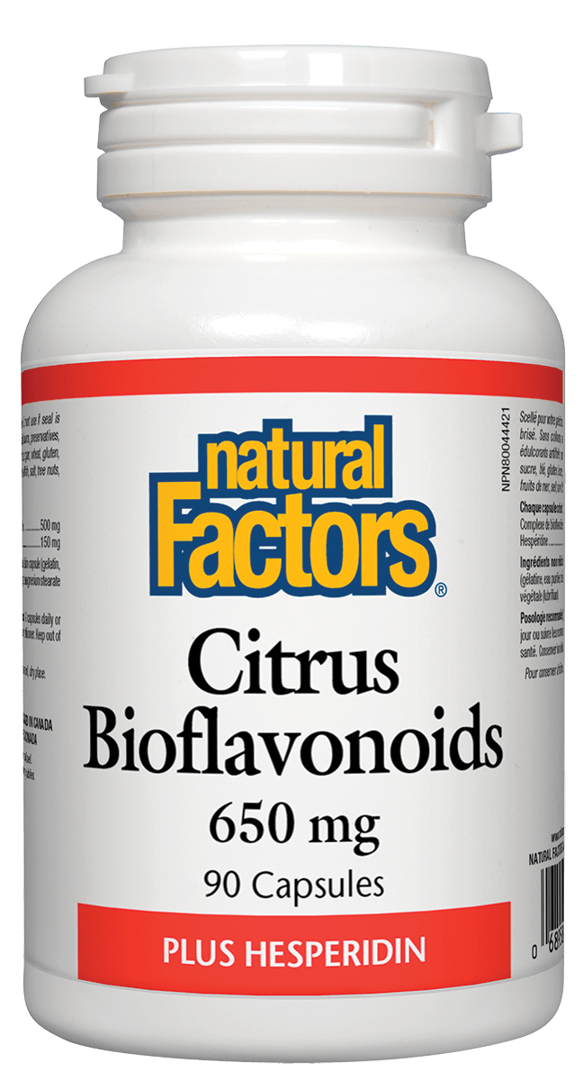 Natural Factors Citrus Bioflavonoids Plus Hesperidin, 650mg, 90 capsules