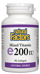 Natural Factors 天然混合维生素E 200iu，90粒软胶囊