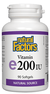 Natural Factors Vitamin E 200iu 90 softgels