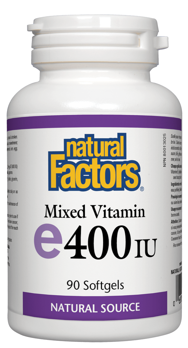 Natural Factors Vitamin E 400IU, 90 softgels