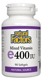 Natural Factors Vitamin E 400IU, 90 softgels