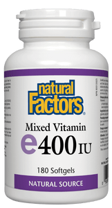 Natural Factors Vitamin E 400IU, 180 softgels
