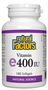 Natural Factors Vitamin E 400 iu d'alpha tocopherol