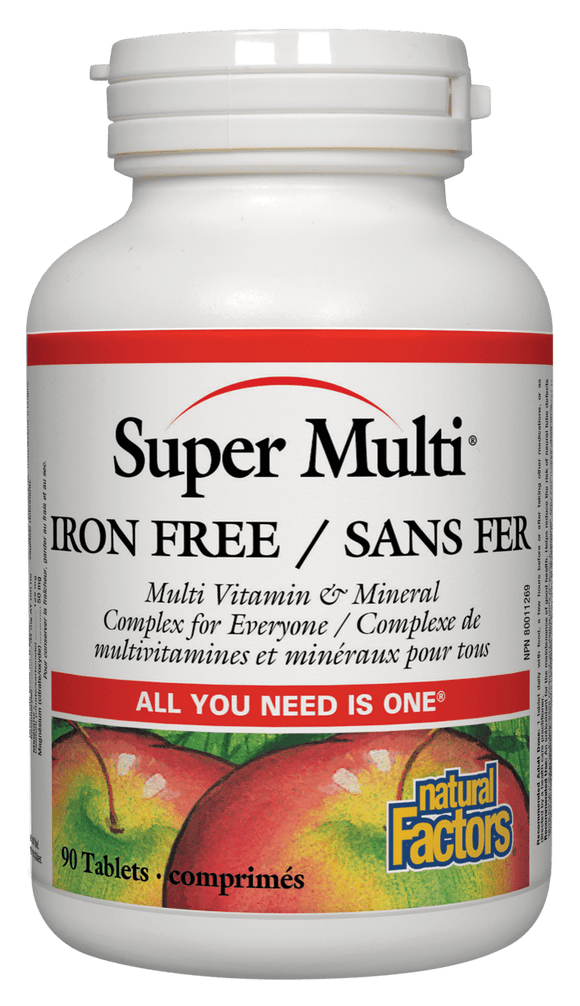 Natural Factors Super Multi Iron Free 90 tabs