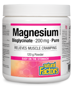 Natural Factors Magnesium Bisglycinate Pure , 200 mg, 120g