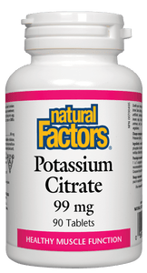 Natural Factos Potassium Citrate 99 mg, 90 Tablets