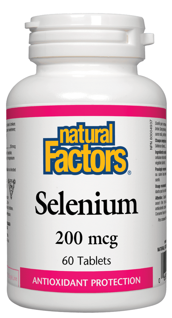 Natural Factors Selenium, 200mcg, 60 tabs