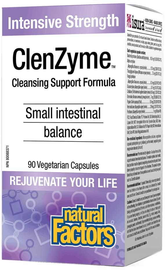 Natural Factors ClenZyme™ Intensive Strength， 90 Vcapsules