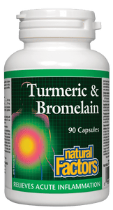 Natural Factors Turmeric & Bromelain, 90 caps
