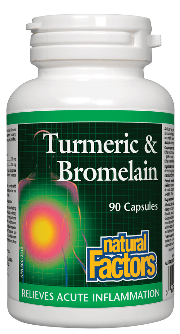 Natural Factors Turmeric & Bromelain, 90 caps