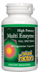 Natural Factors Multi Enzyme High Potency Full Spectrum, 60 vegetarian caps