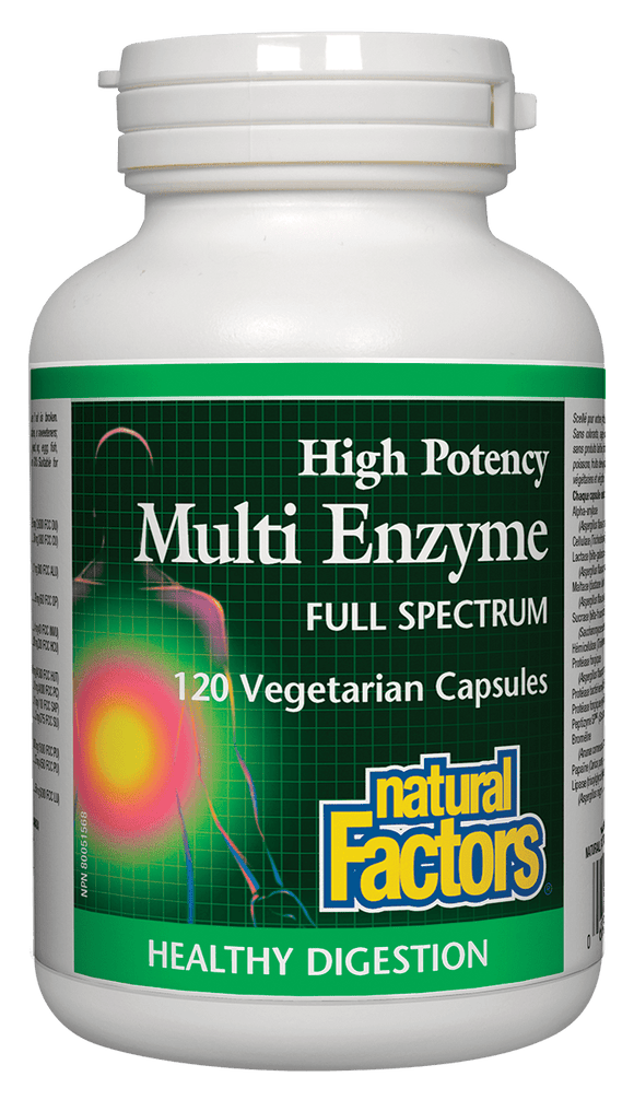 Natural Factors Multi Enzyme, 120 vegetarian caps