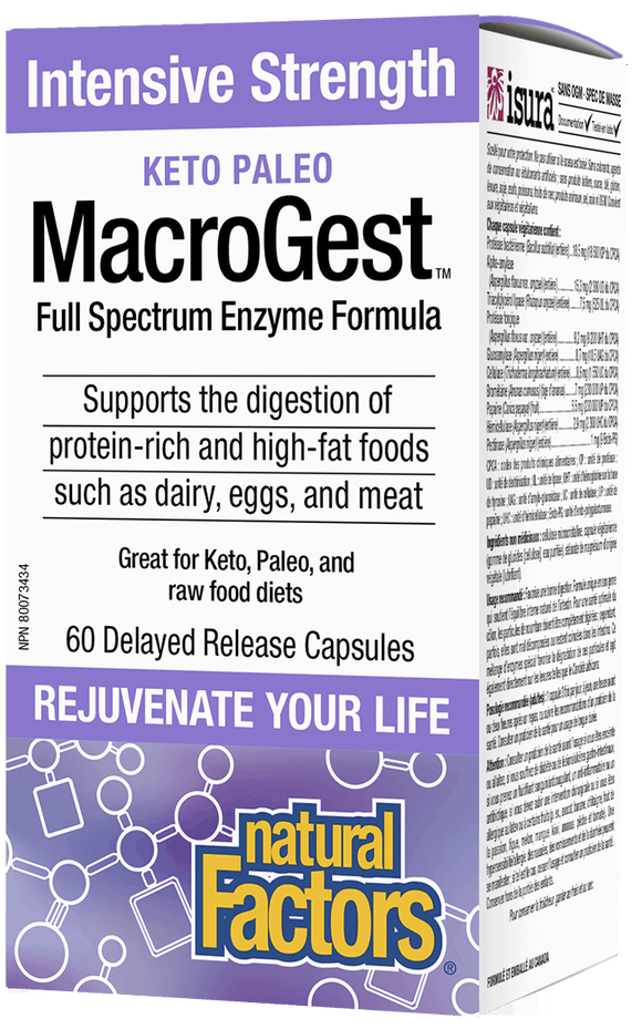 Natural Factors Macrogest 强效消化酶 ，60粒胶囊