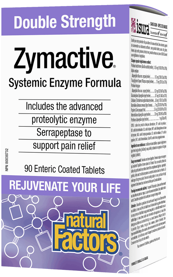 Natural Factors Zymactive Double Strength 90 Enteric Coated Tablets