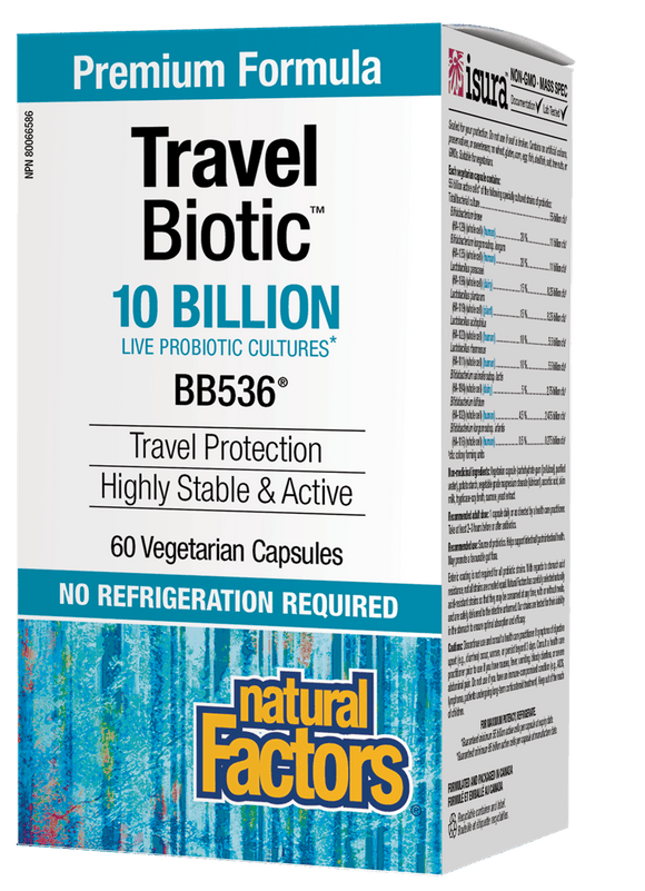 Natural Factors Travel Biotic BB536 10 Billion 60's
