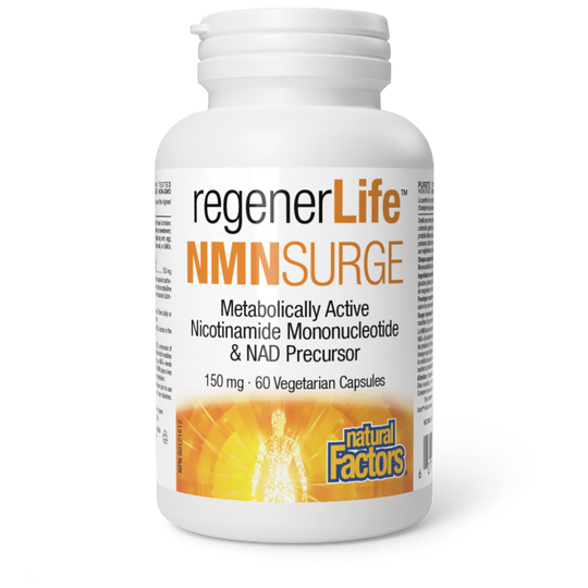 Natural Factors RegenerLife™ 抗衰老活性（NMN）煙酰胺單核苷酸，60 粒素食膠囊