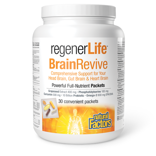 Natural Factors RegenerLife BrainRevive,  30 Packets