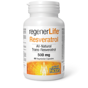 Natural Factors RegenerLife 健康长寿白藜芦醇萃取，60 粒素食胶囊