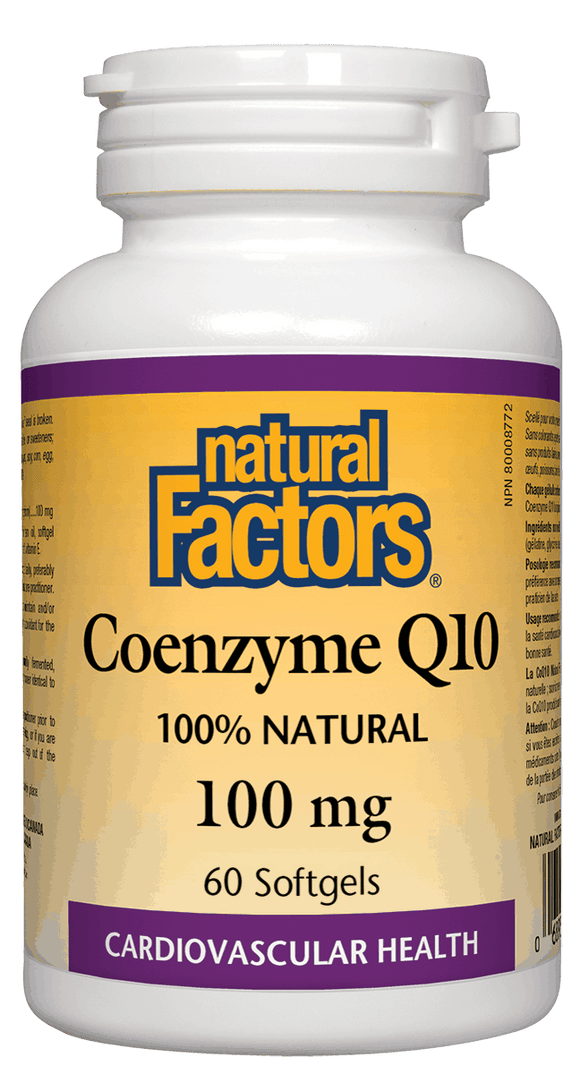 Natural Factors Coenzyme Q10, 100 mg, 60 softgels