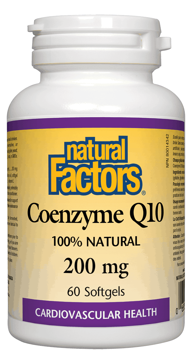 Natural Factors Coenzyme Q10, 200 mg, 60 softgels