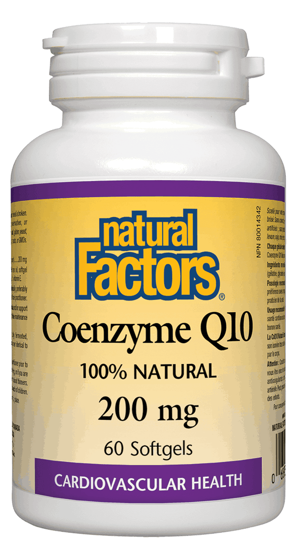 Natural Factors Coenzyme Q10, 200 mg, 60 softgels