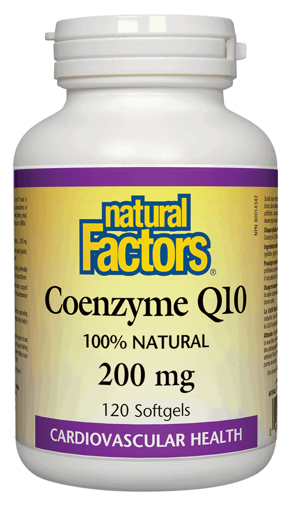 Natural Factors Coenzyme Q10, 200 mg, 120 softgels