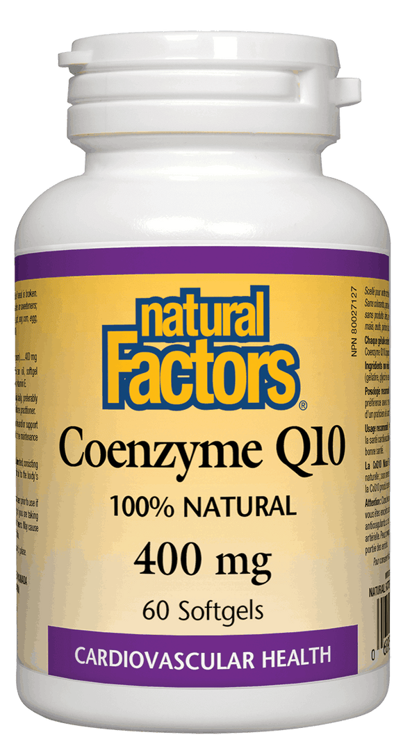 Natural Factors Coenzyme Q10, 400 mg, 60 softgels