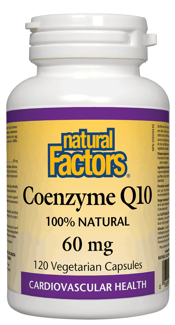 Natural Factors Coenzyme Q10, 60 mg, 120 Vegetarian Caps