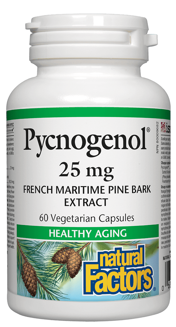 Natural Factors Pycnogenol 25 mg, 60 vcaps