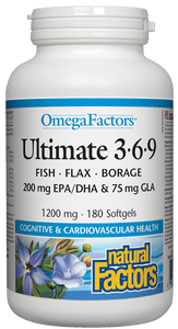 Natural Factors Omega Factors Ultimate 3•6•9, 180 softgels