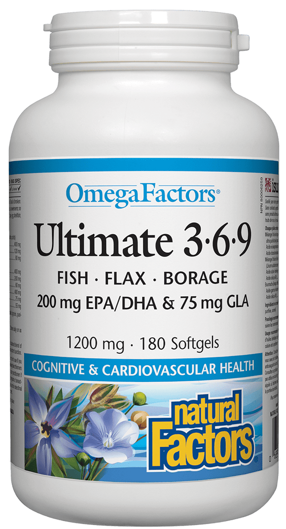 Natural Factors Omega Factors Ultimate 3•6•9, 180 softgels