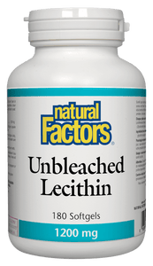 Natural Factors Unbleached Lecithin 1200 mg, 180 Softgels