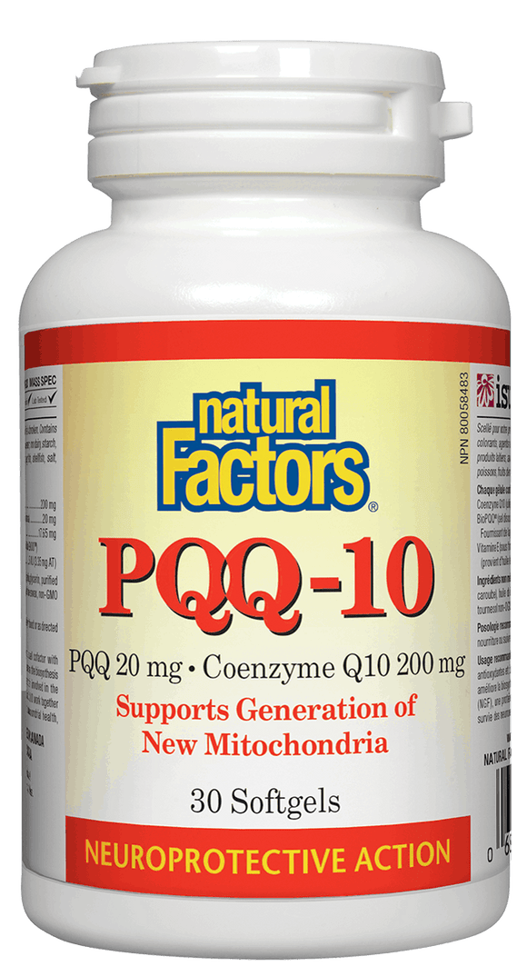 Natural Factors PQQ及輔酶素Q10, 30粒軟膠囊
