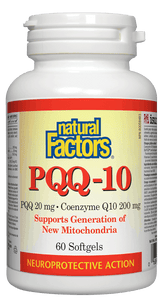 Natural Factors PQQ及輔酶素Q10, 60粒軟膠囊