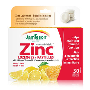 Jamieson Zinc Lozenges 30 pcs Honey Lemon
