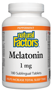Natural Factors Melatonin 1 mg, 180 Sublingual Tablets