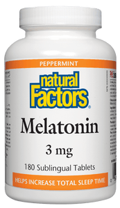 Natural Factors Melatonin 3 mg, 180 sublingual tabs
