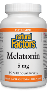 Natural Factors Melatonin, 5 mg, 90 sublingual tabs