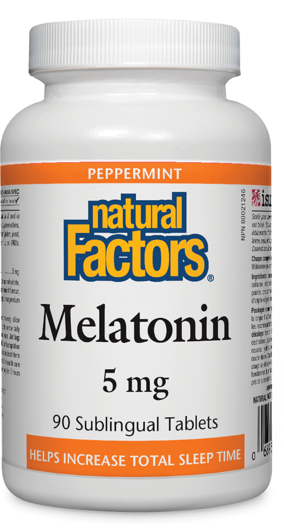 Natural Factors Melatonin, 5 mg, 90 sublingual tabs