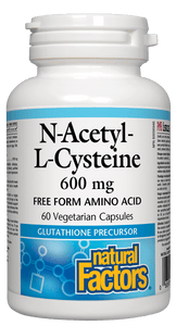 Natural Factors 提高免疫力N-Acetyl-L-Cysteine 600毫克，60粒素食膠囊