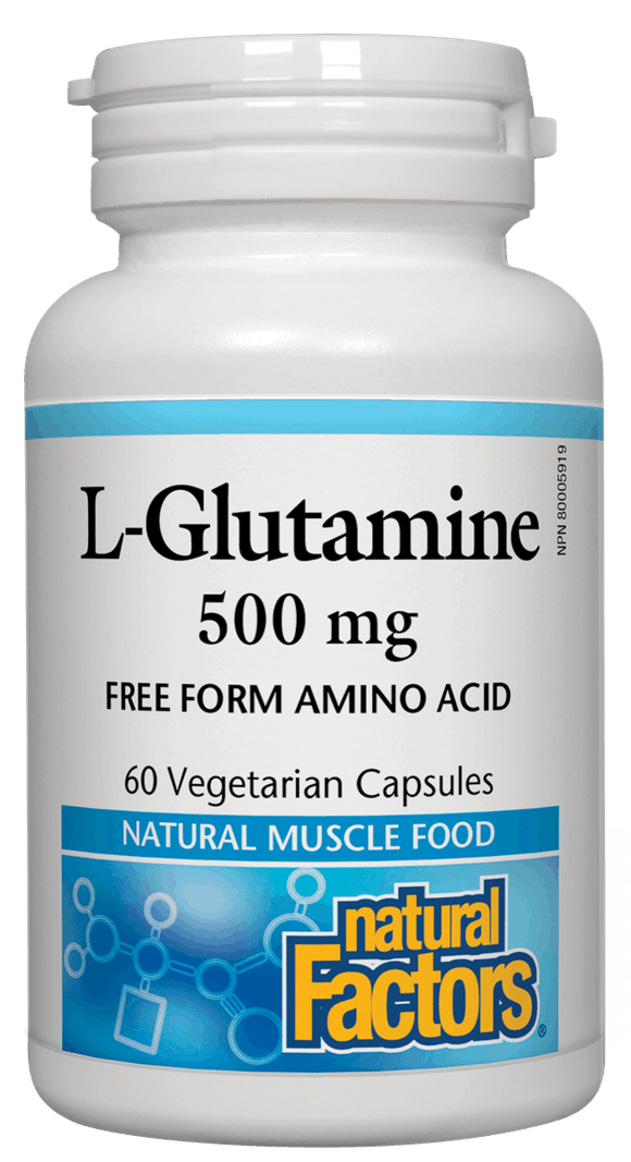 Natural Factors- L-Glutamine 500 mg, 60 capsules
