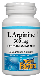 Natural Factors L-Arginine, 500mg, 90 cap