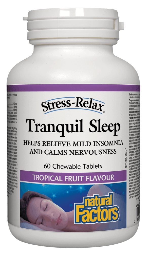 Natural Factos Stress-Relax™ Tranquil Sleep, 60 chewable tabs